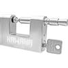 KAWAHA 71/80KD-3SK - Lucchetto a D in acciaio inox resistente, con chiave per porta del garage, contenitori, capannoni e magazzini (8,5 cm, chiave diversa, 3 chiavi in acciaio inox)