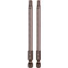 QUARKZMAN 2Pz Punte Cacciavite Piatta Esagonale H5.0 (5mm) con Punta Magnetiche Gambo Esagonale 1/4 Lunga 100mm (4) Inserti per Avvitatore Metrico Acciaio S2 Chiave Bussola, Tonalità Rame