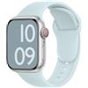 ELETTRONEO C1A Cinturino per Apple Watch Ultra 3 2 49mm, Serie 11 10 46mm, 9 8 7 45mm 41mm, SE 6 5 4 44mm 40mm, 3 2 1 42mm 38mm Donna Uomo Band Bracciale Sport Silicone, Blu Ghiacciaio