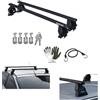 MOTO SPORT MONDO COMPATIBILE CON TOYOTA Yaris/Vitz (XP130) 5 porte anno 2016 con tetto liscio FIX024G BARRE PORTATUTTO 112CM MENABÒ IN ACCIAIO BARRA+KIT MONTAGGIO+KIT PIEDE+SERRATURA CON CHIAVI
