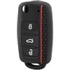 Chaexii per VW Car Key Cover,3 Pulsanti Silicone Key Case Protezione | Per Volkswagen Polo Golf 4 5 6 Skoda MK6 Passat Caddy Jetta Beetle Bora Touran Sharan Octavia Leon portachiavi