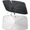Generico Tendine Parasole Auto per Porsche Cayenne 2010-2024,Manico Flessibile 360°, Titanio-Argento Protezione UV Zero Luce, UPF 50+ Isolamento Termico