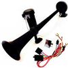 YIYIDA Clacson per auto 24V Car Horn 150DB Tromba ad aria Tromba elettrica 45cm Clacson Cromo Zinco Nero Tromba per camion con compressore pompa dell'aria Air Horn per 24V camion van moto barca ecc