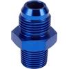 A ABSOPRO Adattatore Riduttore Maschio per Tubo Flessibile Blu 1 Pezzo | Colore Blu, TF-AN8-3/8 NPT, Filettatura NPT, Finitura Anodizzata, Adattatore/Flare