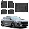 OMAC Tappetini & Vasca Baule Set per Ford Focus mk4 2019-2025 5tür Nero