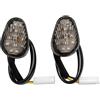 VBVKEPENDZ Indicatori Di Direzione Per Yamaha Accessori Moto LED Montaggio A Incasso Indicatori Di Direzione Luce Per YZF R6 R1 2008 2007 2006 2005 2004(Grey)
