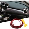 CGEAMDY Car Interior Strips Line Striscia Flessibile Decorativa, Car Styling Interni Modanature Decorazione, Strisce Decorative Per Auto Aria Condizionata Universali, Car Molding Strips (Rosso)