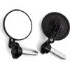 evomosa Specchietti retrovisori per manubrio moto in alluminio CNC da 3 pollici per Cafe Racer, scooter, ciclomotori, specchietti retrovisori standard per e-bike (Nero)