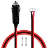 YINGAYOU Prolunga Presa Accendisigari con O Ring 6mm Accendisigari Maschio a O Ring 14AWG 20A 12V 24V con LED per Auto, Moto, Barche (14 AWG, 3 m)
