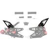 Arashi Protezione tallone universale per pedane regolabili/Poggiapiedi per moto Accessori di ricambio Ricambi Nero 1 Pair