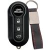 ES IEA ELETTRONICA Guscio Chiave Di Ricambio a 3 Tasti Per Telecomando Auto Con Lama Compatibile Con Fiat 500L 500 Punto Evo Grande Bravo Panda Ducato Lancia