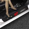 RIDGOEL 4 Pezzi ST Line Adesivi per Battitacco per Ford Focus Escape Ecosport Kuga F150 Puma Adesivo per Battitacco in Fibra di Carbonio Protezioni Per Davanzali Per Porte Auto Red ST