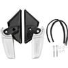 Generisch Pedane pieghevoli per moto Piaggio per Vespa Primavera, per Sprint, LX, LXV 125 150 | pedali pieghevoli in alluminio per moto accessori (argento)