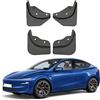 TTCR-II 4PCS Compatibile con Parafanghi Anteriori Tesla Model Y Juniper 2025 2026+, 4 PCS a Prova di Spruzzi d'Auto Parafango Model Y Juniper, MY 2026 Parafango Auto Senza Foratura Accessori Tesla