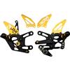 avdb-moto Supporto Pedane Arretrate Regolabili Compatibile con HONDA CBR 600 RR 600RR PC37 2003-2004, CBR 600 RR 600RR PC37 2005-2006, 1000RR SC57 2004-2005, 1000RR SC57 2006-2007 Racing AVDB (Oro)
