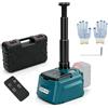 LIROPAU Cric idraulico 5T compatibile con Makita 18 V, 220 W, cric elettrico con pompa gonfiabile e luce LED, 15,5 - 45 cm, sollevatore per auto, SUV, berlina, MPV, cambio pneumatici (on batteria)