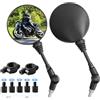 Sweetone Specchietti Moto Pieghevoli 22mm, Specchietto Moto e Specchietti Scooter | manubrio 7/8, rotondo, M10/M8 inclusi, universali, pieghevoli, angolo regolabile, robusti, per scooter e moto