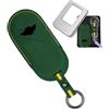 Jinhon Custodia per chiave adatta per BMW MINI Cooper Countryman U25 J01 J05 F65 F66 2024 2025 2026 pelle scamosciata portachiavi custodia fatta a mano custodia portachiavi auto accessori verde scuro