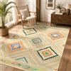 DEFYNEE Tappeto marocchino lavabile in lavatrice, 90 x 150 cm, a pelo corto, con retro antiscivolo, adatto per soggiorno, camera da letto, cucina, corridoio, ufficio, beige
