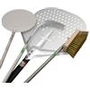 Giemme Set Professionale Pale per Pizza 4 Pezzi Linea Pro in Alluminio e Inox con Pala Forata 33 cm, Palino Ø 22 cm e Manico 150 cm per Forni fino a 140 cm, Made in Italy