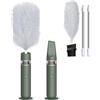 RTBXCOND 3 in 1 Spolverino Elettrico aspirapolvere auto, Spolverino Elettrico Ricaricabile 360° Rauotabile Duster Spazzole per Pulire con prolunghe per casa, ufficio, Auto (Verde)
