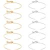 UNICRAFTALE 10 braccialetti regolabili in 2 colori, in acciaio inox, per catena di estensione, catena con fermo, braccialetto di perle, catena a serpente fai da te, 20 cm