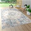 Paco Home Tappeto a pelo corto per interni ed esterni per il balcone e la terrazza, con motivo orientale in blu, Dimensione:80x150 cm