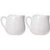 Cabilock Brocca per latte in porcellana, 2 pezzi, in ceramica, per salsa di sciroppo, per salse di olio, salse e salse, 70 ml