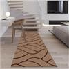 Siunwdiy Tappeto Runner Corridoio in Poliestere con Effetto Morbido - Tappeto Passatoia Cucina Antiscivolo Lavabile 80X170CM, Marrone Moderne, Per Soggiorno, Camera da Letto, Ingresso (Stile Minimalista)