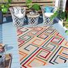 Carpeto Rugs Tappeto Astatto da Esterno Terrazzo Moderno a Pelo Corto - Tappeto per Esterno Grande - Tappeti da Esterno - Multicolore - 80 x 150 cm