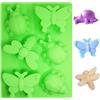 Honicemar Stampo in Silicone a Forma di Farfalla e Libellula con 6 Cavità, Stampi di Cartoni Insetti Per Cioccolato Antiaderenti per Torte Cioccolatini Focaccina Gelato Gelatine, Colore Casuale