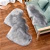 Hixingo Tappeto Camera da Letto Peloso Tappeto Salotto Moderno Shaggy a Pelo LungoTappeti Camera da Letto Soffice Antiscivolo Lavabile Zerbino Peloso per Corridori, Forma Cuore (Grigio,60x120cm)