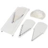 Yctze Mandoline French Fry Cutter Cutter 38 × 14 × 8 Multifunzionale per Uso Domestico a Forma di V Grattugia per Affettare con Protezione per le Mani Lama in Acciaio Inossidabile