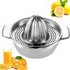 Aurobest Spremiagrumi Manuale con Contenitore Raccolta, Spremi Agrumi Acciaio Inox, Spremiagrumi Limone Pulire Facile, Spremi Agrumi per Pompelmi, Limoni, Arance, Lime (Lavabile in Lavastoviglie)