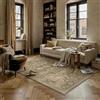 PureCozy Vintage Tappeto Salotto 140x200cm Marrone Soggiorno Antiscivolo Tappeti Lavabile in Lavatrice Grande Tapette Camera da Letto Ufficio Cameretta Bambino Carpet Pelo Corto Rug