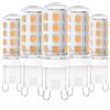 Bigzom G9 LED 2.5W 2700K 465LM Bianco Caldo, Classe B, non dimmerabile, 5 pezzi, Sostituisce 40-50W Alogena, Lampadina LED