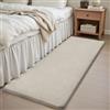 Sour Lemon Tappeto per soggiorno, 60 x 200 cm, colore: beige sabbia, soffice tappeto da comodino a pelo corto, antiscivolo, lavabile, moderno, per camera dei bambini, camera da letto, corridoio e