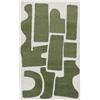 RugVista Contour, Tappeto, Moderni, 160 x 230 cm, Rettangolare, Pelo corto, Soggiorno, Camera da letto, Lavabile in lavatrice, Verde/Off Bianco