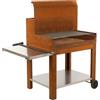 AgriEuro TOP-LINE Folpo - Barbecue a legna e carbone in Corten con carrello