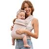 Infantino Honey Blossom Marsupio Neonato Ergonomico dalla Nascita ai Primi Passi - Supporto Posizione a M Fisiologica, Seduta Regolabile, Spallacci Imbottiti Incrociati, 3,2-18,1 kg, Toasted Almond