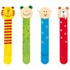 Segnalibro legno Funny Animals con righello, assortiti, 12,8 cm Personalizzate o neutre