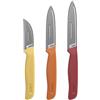 Zyliss Classico Coltelli da Cucina (3 Pezzi), Coltello Spelucchino Curvo e Spelucchino Seghettato, Set di Coltelli da Cucina Professionali, Acciaio Inossidabile, Lame Affilate, Coltello per Vedura
