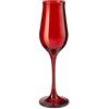 Pasabahce Wavy Set 6 Calici Flute Rosso 19 cl - Flute natalizi eleganti per brindisi - Lavabili in lavastoviglie