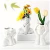 Sieral 3 vasi da fiori in ceramica a forma femminile, vaso da fiori per la decorazione moderna, vaso decorativo a testa a metà corpo, centrotavola per tavolo, mensola, casa, camera da letto, camera da