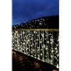 Konstsmide 4624-103 Sistema a LED ad alta tecnologia, estensione per tenda luminosa a LED, 200 diodi a luce bianca calda, 12 W, Colore Trasparente