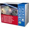 Konstsmide 3621 - 140 Catena luminosa a micro LED/per esterni (IP44)/certificato VDE/Trasformatore esterno 24 V/24 diodi bianco freddo funkelnde/cavo nero