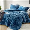 Intelligent Design Set di biancheria da letto per letto Queen Comfoter, comodo set di biancheria da letto in peluche e retro in microfibra, 3 pezzi, piumino leggero in velluto a coste e 2 federe, per