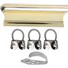 LiebeWH Chitarra Slide Bar Stick Picks Acciaio Inossidabile Metallo Antiruggine Accessori per Strumenti Solidi con 4 Plettri per Chitarra Lap Steel(oro)