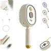 Generico 2026 Nuova spazzola a vapore elettrica, spazzola for lisciare i capelli ricaricabile con pettine districante, cuscino d'aria for capelli lunghi/corti Pulizia spa domestica Toelettatura Styling(Beige)