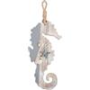 YIYA 30 CM Cavalluccio marino decorazioni in legno con stelle marine e conchiglie per la decorazione nautica, decorazione della parete a parete, decorazione della casa spiaggia tema ornamento